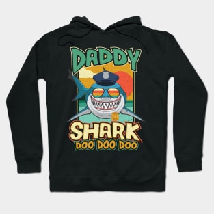 Police Daddy Shark Fathers Day Hoodie